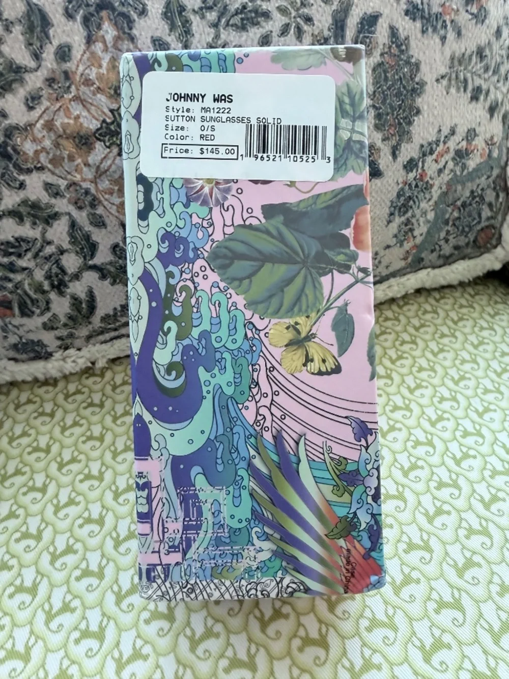 🌸 Johnny Was Sutton Print Oversized Sunglasses | Dreamer Noir | NWT | MSRP $145